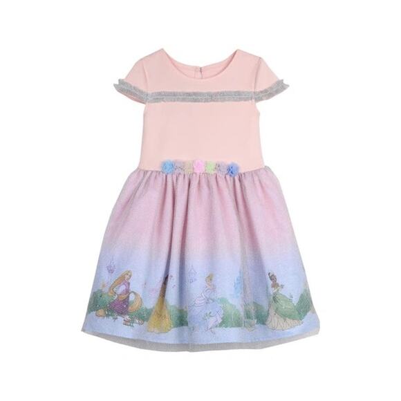 NWT Pippa & Julie Disney Princess Border Print Dress4T